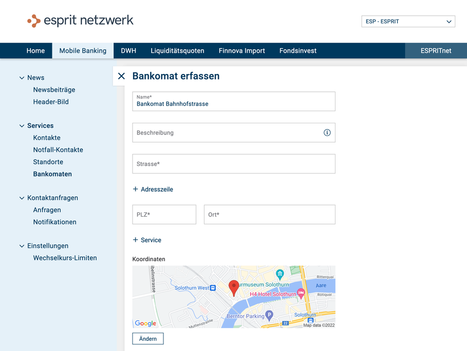 Esprit Banking Application
