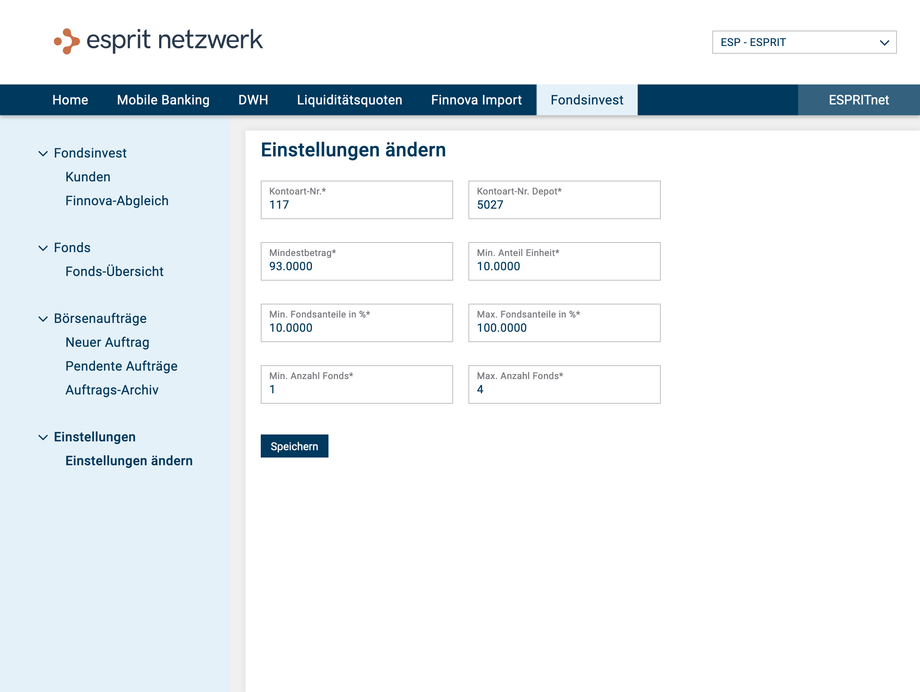 Esprit Banking Application