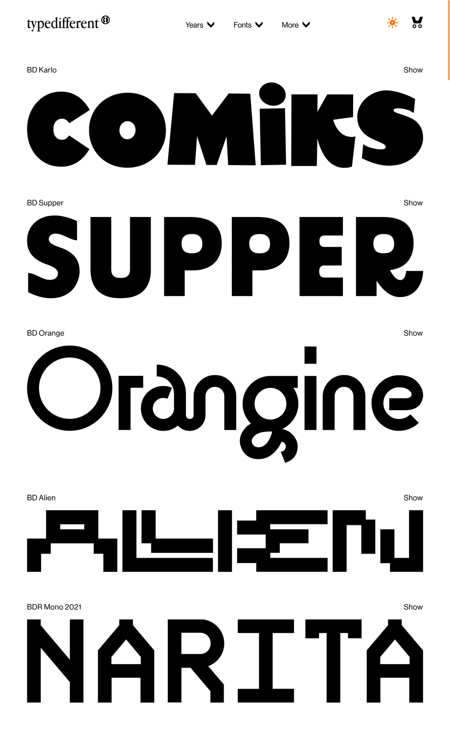 typedifferent.com Webshop