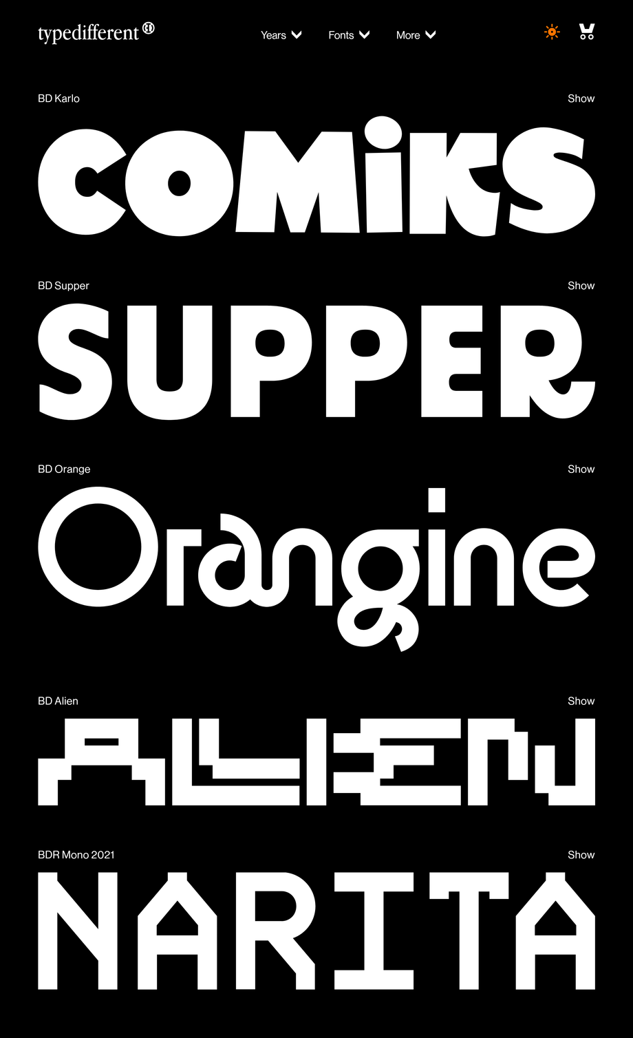 typedifferent.com Webshop